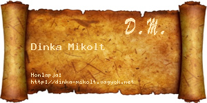 Dinka Mikolt névjegykártya